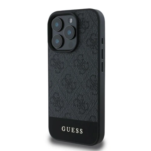 Buy Case Guess GUHCP16XG4GLGR Apple iPhone 16 Pro Max hardcase 4G Bottom Stripe gray - GUE3535 - {ean13} - Home Screen Store Europe
