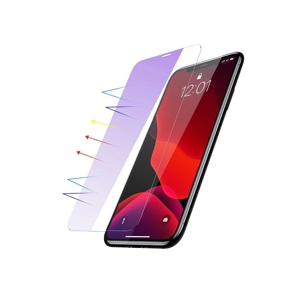 Szkło hartowane 0,15mm Baseus z filtrem światła niebieskiego Apple iPhone 11 Pro 5,8 (2szt.)