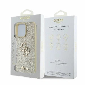 Buy Case Guess GUHCP16XHG4SGD Apple iPhone 16 Pro Max hardcase Fixed Glitter Big 4G gold - GUE3537 - {ean13} - Home Screen Store Europe