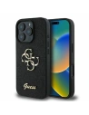 Etui Guess GUHCP16XHG4SGK Apple iPhone 16 Pro Max keménytok Fixed Glitter Big 4G fekete - iPhone 16 Pro Max - Guess