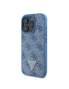 Buy Case Guess GUHCP16XP4TDPB Apple iPhone 16 Pro Max hardcase Leather 4G Triangle Strass MagSafe blue - GUE3541 - {ean13} - Home Screen Store Europe