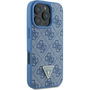 Kup Etui Guess GUHCP16XP4TDPB Apple iPhone 16 Pro Max hardcase Leather 4G Triangle Strass MagSafe niebieski - GUE3541 - {ean13} - Sklep Home Screen