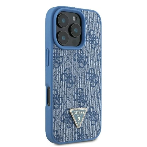 Kup Etui Guess GUHCP16XP4TDPB Apple iPhone 16 Pro Max hardcase Leather 4G Triangle Strass MagSafe niebieski - GUE3541 - {ean13} - Sklep Home Screen