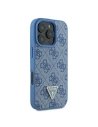 Buy Case Guess GUHCP16XP4TDPB Apple iPhone 16 Pro Max hardcase Leather 4G Triangle Strass MagSafe blue - GUE3541 - {ean13} - Home Screen Store Europe