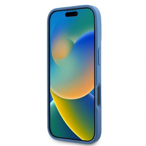 Buy Case Guess GUHCP16XP4TDPB Apple iPhone 16 Pro Max hardcase Leather 4G Triangle Strass MagSafe blue - GUE3541 - {ean13} - Home Screen Store Europe