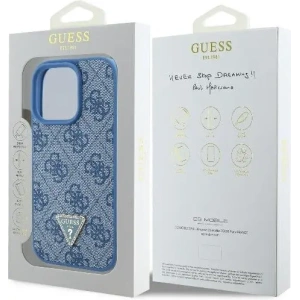 Kup Etui Guess GUHCP16XP4TDPB Apple iPhone 16 Pro Max hardcase Leather 4G Triangle Strass MagSafe niebieski - GUE3541 - {ean13} - Sklep Home Screen