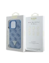Buy Case Guess GUHCP16XP4TDPB Apple iPhone 16 Pro Max hardcase Leather 4G Triangle Strass MagSafe blue - GUE3541 - {ean13} - Home Screen Store Europe