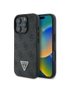 Fall Guess GUHCP16XP4TDPK Apple iPhone 16 Pro Max Hartschale Leder 4G Dreieck Strass MagSafe schwarz - iPhone 16 Pro Max - Guess