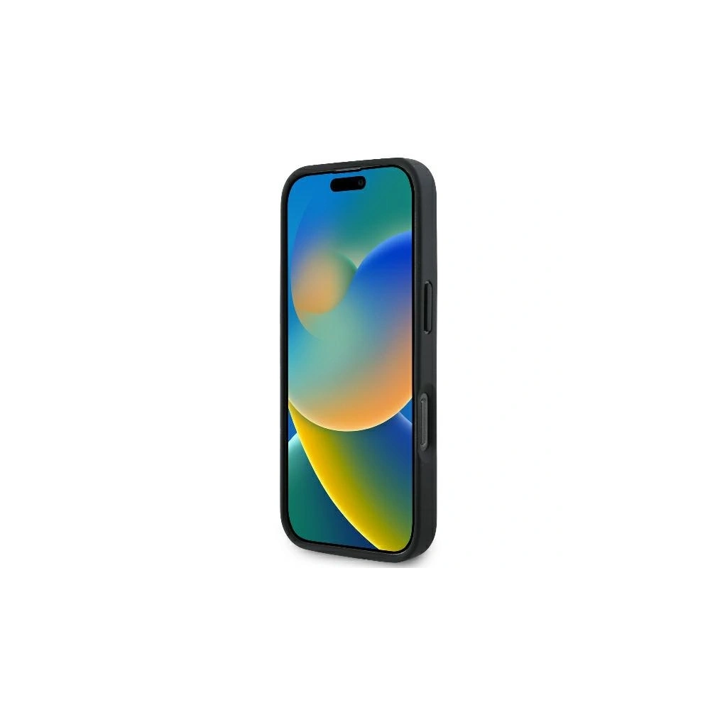 Etui Guess GUHCP16XP4TDPK Apple iPhone 16 Pro Max hardcase Leather 4G Triangle Strass MagSafe czarny - iPhone 16 Pro Max - Guess