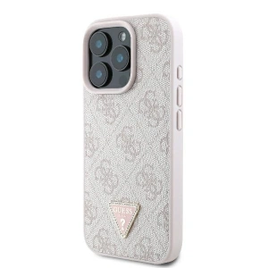 Kup Etui Guess GUHCP16XP4TDPP Apple iPhone 16 Pro Max hardcase Leather 4G Triangle Strass MagSafe różowy - GUE3543 - {ean13} - Sklep Home Screen