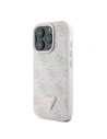 Buy Case Guess GUHCP16XP4TDPP Apple iPhone 16 Pro Max hardcase Leather 4G Triangle Strass MagSafe pink - GUE3543 - {ean13} - Home Screen Store Europe