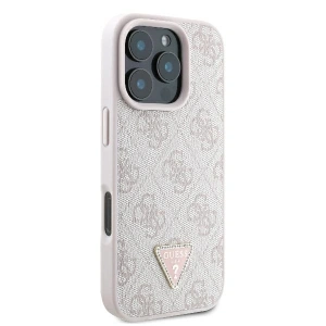 Kup Etui Guess GUHCP16XP4TDPP Apple iPhone 16 Pro Max hardcase Leather 4G Triangle Strass MagSafe różowy - GUE3543 - {ean13} - Sklep Home Screen