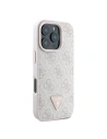 Buy Case Guess GUHCP16XP4TDPP Apple iPhone 16 Pro Max hardcase Leather 4G Triangle Strass MagSafe pink - GUE3543 - {ean13} - Home Screen Store Europe