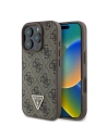 Kup Případ Guess GUHCP16XP4TDPW Apple iPhone 16 Pro Max tvrdý obal Kožený 4G Trojúhelník Strass MagSafe hnědý - GUE3544 - {ean13} - Sklep Home Screen