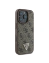 Kup Případ Guess GUHCP16XP4TDPW Apple iPhone 16 Pro Max tvrdý obal Kožený 4G Trojúhelník Strass MagSafe hnědý - GUE3544 - {ean13} - Sklep Home Screen