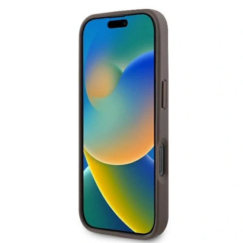 Kup Případ Guess GUHCP16XP4TDPW Apple iPhone 16 Pro Max tvrdý obal Kožený 4G Trojúhelník Strass MagSafe hnědý - GUE3544 - {ean13} - Sklep Home Screen