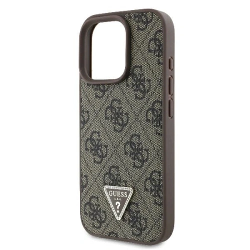 Kup Caz Guess GUHCP16XP4TDPW Apple iPhone 16 Pro Max hardcase din piele 4G Triangle Strass MagSafe maro - GUE3544 - {ean13} - Sklep Home Screen