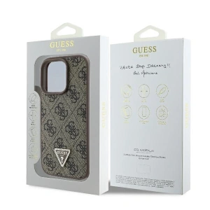 Kup Etui Guess GUHCP16XP4TDPW Apple iPhone 16 Pro Max hardcase Leather 4G Triangle Strass MagSafe brązowy - GUE3544 - {ean13} - Sklep Home Screen