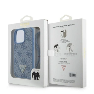 Kup Fall Guess GUHCP16XP4TDSCPB Apple iPhone 16 Pro Max Hartschale Leder Metalllogo Strass Umhängetasche blau - GUE3545 - {ean13} - Sklep Home Screen