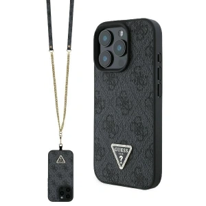 Kup Fall Guess GUHCP16XP4TDSCPK Apple iPhone 16 Pro Max Hardcase Leder Metall Logo Strass Crossbody schwarz - GUE3546 - {ean13} - Sklep Home Screen