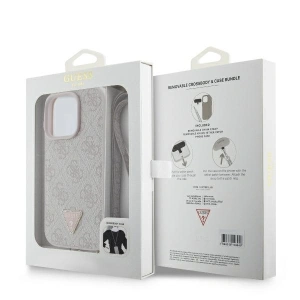 Kup Případ Guess GUHCP16XP4TDSCPP Apple iPhone 16 Pro Max tvrdý obal Kožený Metal Logo Strass Crossbody růžový - GUE3547 - {ean13} - Sklep Home Screen