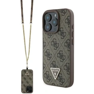 Kup Fall Guess GUHCP16XP4TDSCPW Apple iPhone 16 Pro Max Hartschale Leder Metall-Logo Strass Umhängetasche braun - GUE3548 - {ean13} - Sklep Home Screen