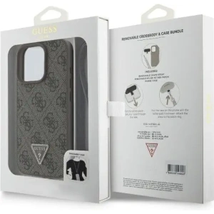 Kup Případ Guess GUHCP16XP4TDSCPW Apple iPhone 16 Pro Max tvrdý obal kožený kovový logo strass crossbody hnědý - GUE3548 - {ean13} - Sklep Home Screen