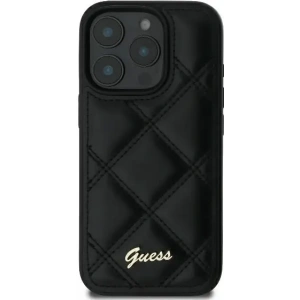 Kup Případ Guess GUHCP16XPSQSQSK tvrdý obal pro Apple iPhone 16 Pro Max prošívaný s kovovým logem černý - GUE3549 - {ean13} - Sklep Home Screen