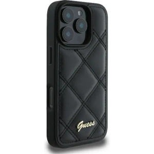 Kup Případ Guess GUHCP16XPSQSQSK tvrdý obal pro Apple iPhone 16 Pro Max prošívaný s kovovým logem černý - GUE3549 - {ean13} - Sklep Home Screen