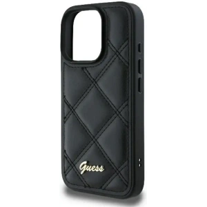 Kup Případ Guess GUHCP16XPSQSQSK tvrdý obal pro Apple iPhone 16 Pro Max prošívaný s kovovým logem černý - GUE3549 - {ean13} - Sklep Home Screen