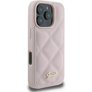 Kup Případ Guess GUHCP16XPSQSQSP Apple iPhone 16 Pro Max tvrdý kryt prošívaný s logem metalickým růžový - GUE3550 - {ean13} - Sklep Home Screen