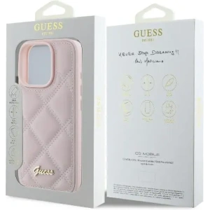 Kup Případ Guess GUHCP16XPSQSQSP Apple iPhone 16 Pro Max tvrdý kryt prošívaný s logem metalickým růžový - GUE3550 - {ean13} - Sklep Home Screen