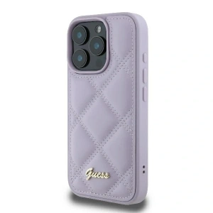 Kup Případ Guess GUHCP16XPSQSQSU pro Apple iPhone 16 Pro Max tvrdý obal prošívaný s metalickým logem světle fialový - GUE3551 - {ean13} - Sklep Home Screen