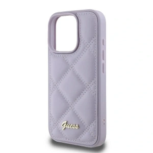 Kup Případ Guess GUHCP16XPSQSQSU pro Apple iPhone 16 Pro Max tvrdý obal prošívaný s metalickým logem světle fialový - GUE3551 - {ean13} - Sklep Home Screen