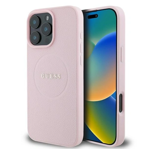 Kup Fall Guess GUHMP15XPGHSMMP Apple iPhone 15 Pro Max Hardcase mit strukturiertem Ring MagSafe pink - GUE3552 - {ean13} - Sklep Home Screen