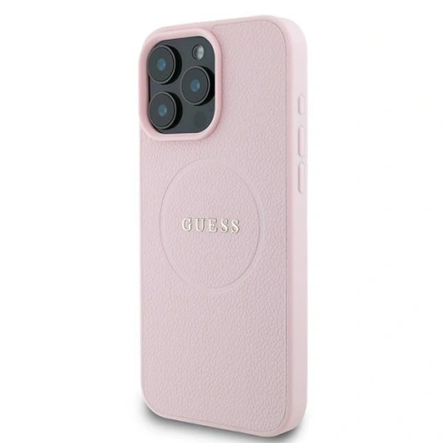 Kup Fall Guess GUHMP15XPGHSMMP Apple iPhone 15 Pro Max Hardcase mit strukturiertem Ring MagSafe pink - GUE3552 - {ean13} - Sklep Home Screen