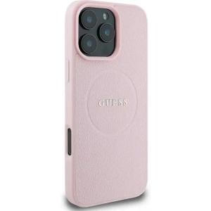 Kup Fall Guess GUHMP15XPGHSMMP Apple iPhone 15 Pro Max Hardcase mit strukturiertem Ring MagSafe pink - GUE3552 - {ean13} - Sklep Home Screen