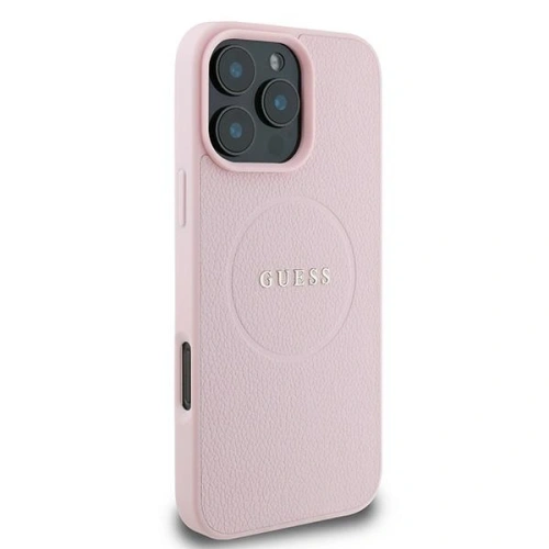 Kup Fall Guess GUHMP15XPGHSMMP Apple iPhone 15 Pro Max Hardcase mit strukturiertem Ring MagSafe pink - GUE3552 - {ean13} - Sklep Home Screen