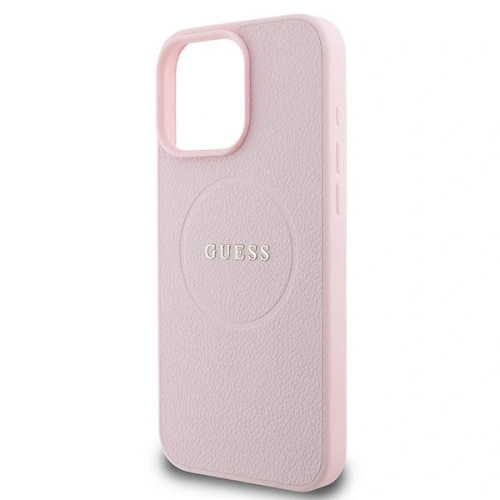 Kup Fall Guess GUHMP15XPGHSMMP Apple iPhone 15 Pro Max Hardcase mit strukturiertem Ring MagSafe pink - GUE3552 - {ean13} - Sklep Home Screen