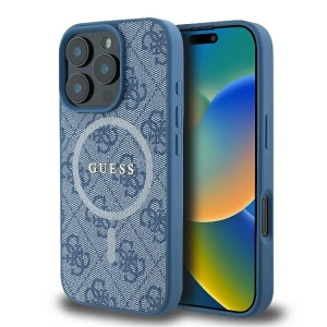 Buy Case Guess GUHMP16LG4GFRB Apple iPhone 16 Pro hardcase 4G Ring Classic Logo MagSafe blue - GUE3553 - {ean13} - Home Screen Store Europe