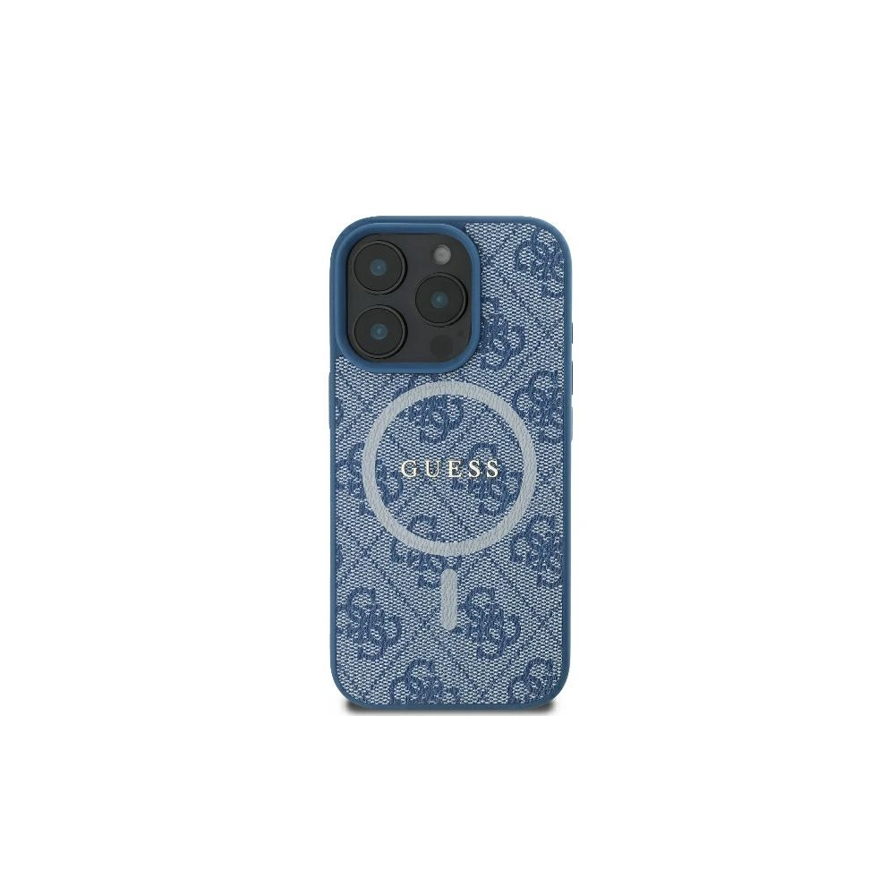 Etui Guess GUHMP16LG4GFRB Apple iPhone 16 Pro hardcase 4G Ring Classic Logo MagSafe niebieski - iPhone 16 Pro - Guess