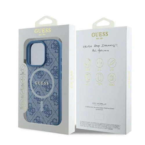 Kup Případ Guess GUHMP16LG4GFRB Apple iPhone 16 Pro hardcase 4G Ring Classic Logo MagSafe modrý - GUE3553 - {ean13} - Sklep Home Screen