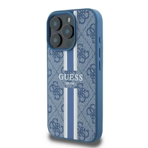 Buy Case Guess GUHMP16LP4RPSB Apple iPhone 16 Pro hardcase 4G Printed Stripes MagSafe blue - GUE3556 - {ean13} - Home Screen Store Europe