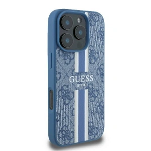 Buy Case Guess GUHMP16LP4RPSB Apple iPhone 16 Pro hardcase 4G Printed Stripes MagSafe blue - GUE3556 - {ean13} - Home Screen Store Europe