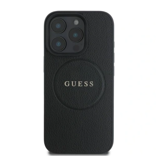 Buy Case Guess GUHMP16LPGHSMMK Apple iPhone 16 Pro hardcase Grained Ring MagSafe black - GUE3557 - {ean13} - Home Screen Store Europe