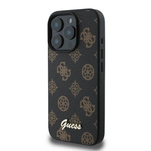 Buy Case Guess GUHMP16LPGPYSK Apple iPhone 16 Pro hardcase Peony Script MagSafe black - GUE3558 - {ean13} - Home Screen Store Europe