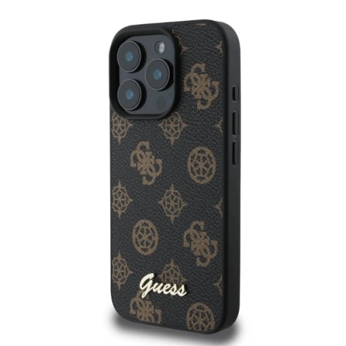 Buy Case Guess GUHMP16LPGPYSK Apple iPhone 16 Pro hardcase Peony Script MagSafe black - GUE3558 - {ean13} - Home Screen Store Europe