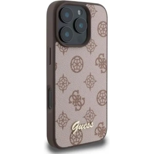 Buy Case Guess GUHMP16LPGPYSW Apple iPhone 16 Pro hardcase Peony Script MagSafe brown - GUE3559 - {ean13} - Home Screen Store Europe