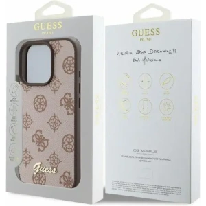 Buy Case Guess GUHMP16LPGPYSW Apple iPhone 16 Pro hardcase Peony Script MagSafe brown - GUE3559 - {ean13} - Home Screen Store Europe