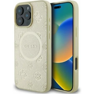 Kup Fall Guess GUHMP16LPSAPSMED Apple iPhone 16 Pro Hartschale Saffiano Pfingstrose Klassisches Logo MagSafe gold - GUE3561 - {ean13} - Sklep Home Screen